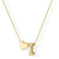 Heart Initial Necklace for Women Teen Girls 14K Gold Plated A-Z