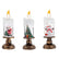 Christmas Flameless Candles, Snow Globe Candles Light with Fluttering Sequins, Battery Operated Taper Candles for Home Party Christmas Decorations