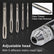 Ratchet T Handle Tap Wrench + 5pcs M3 M4 M5 M6 M8 Machine Screw Metric Thread Milling Plug T-shape Taps Set, Both Way Hand Tap Set Adjustable Manual Tapping Tool Kit for Home Use