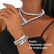 Snake Gold Bracelet for Women Bendable Snake bangle Rhinestone Hand Jewelry