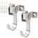 2 x 360° Rotating Wall Hooks, Heavy-Duty J-Shaped Multipurpose Hooks
