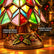 Stained Glass Christmas Tree Lamp, Vintage Tiffany Style Table Night Light