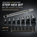 6Pcs Dual-Ended Step Hex Screwdriver Bit Set, 2-8mm Universal Magnetic Drill Bits
