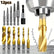 Titanium-coated Drill & Tap Set, 12pcs/set M3-M10 Metric Size Drill Bit Set with 1/4-inch Hexagonal Shank, High-speed Steel Drill Bit Set, Drill Bits Set, Drill Bit Kit