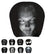 Funny Cartoon Ghost Face Headrest Covers for Cars (Type D-2PCS) | Stretchy Soft Polyester Fabric Car Seat Head Rest Protector, Spooky Scary Face Auto Interior Decoration Set