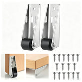 4 Pack Door Support Wheel, Door Drooping Wheel, Universal Vertical Track Roller Sliding Door Bottom Mount Casters with Rubber Wheels, for Furniture Garden Gate Fence Tables