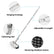 AIR U+ Floor Scrub Brush with Long Handle, 3-in-1 Rotating Head & Squeegee