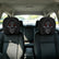 Ghost Face Headrest Covers, Scary Face Printing Halloween Car Seat Decor, Black D