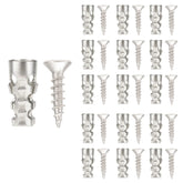 6×14mm Short Expansion Screw Set for Cabinet Hinge Repair & Stripped Thread Restoration, Door Hinge Thread Repair Screws, Wall Anchors Anchors and Matching Screws for Tile Stone Wood (60)