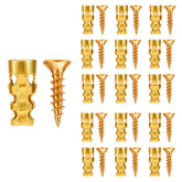 6×14mm Short Expansion Screw Set for Cabinet Hinge Repair & Stripped Thread Restoration, Door Hinge Thread Repair Screws, Wall Anchors Anchors and Matching Screws for Tile Stone Wood (60)