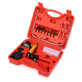 2 in 1 Brake Bleeder Kit with Hand Vacuum Pump with Gauge Adapters Automotive Brake Fluid Bleeding Set with Protected Case for Car Truck