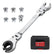 Flare Nut Wrench Set 7-in-1, Ratcheting Line Wrench Metric 8-14mm