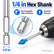 4PCS Tungsten Carbide Tile Drill Bits, 1/4 in Hex, 4-Piece Set - 6/8/10/12 mm Tungsten carbide tips help prevent slipping and create chip-free holes with dry drilling in tile, glass, ceramic and stone