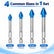 4PCS Tungsten Carbide Tile Drill Bits, 1/4 in Hex, 4-Piece Set - 6/8/10/12 mm Tungsten carbide tips help prevent slipping and create chip-free holes with dry drilling in tile, glass, ceramic and stone