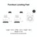 Furniture Leveling Feet, Adjustable Zinc Alloy Cabinet Legs for Uneven Floors, Anti-Wobble Support for Kitchen Cabinets and Wardrobes
