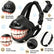 Funny Dog Grin Muzzle with Teeth for Halloween，m Adjustable Lightweight Rubber Pet Costume Mask for Halloween