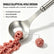 2PCS Meatball Spoon, Thickened Stainless Steel Meatball Spoon， with Hole Convenient Storage Design Long Handle Spoon;Kitchen Handmade Meatballs, Shrimp Balls, Vegetable balls Maker Spoon
