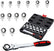 13 Pcs Flex Head Replaceable Ratchet Wrench Set, Suitable For Manual Mechanic Repairs, Including Storage Box