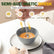 Stainless Steel Hand-Push Spinning Wire Whisk - Food-Grade Rust-Resistant Kitchen Cooking Accessory, Sturdy Riveted Construction, Semi-Automatic Design for Stirring Coffee, Egg Tasks, Easy to Clean