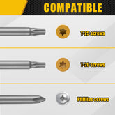 2 Pcs Spring-loaded Screw Holder Bit, Anti-drop Screwdriver Bit, Single-Hand Operation Bit Holder for Electricians, Mechanics, DIY Home Repair, Universal Screw Retaining Tool